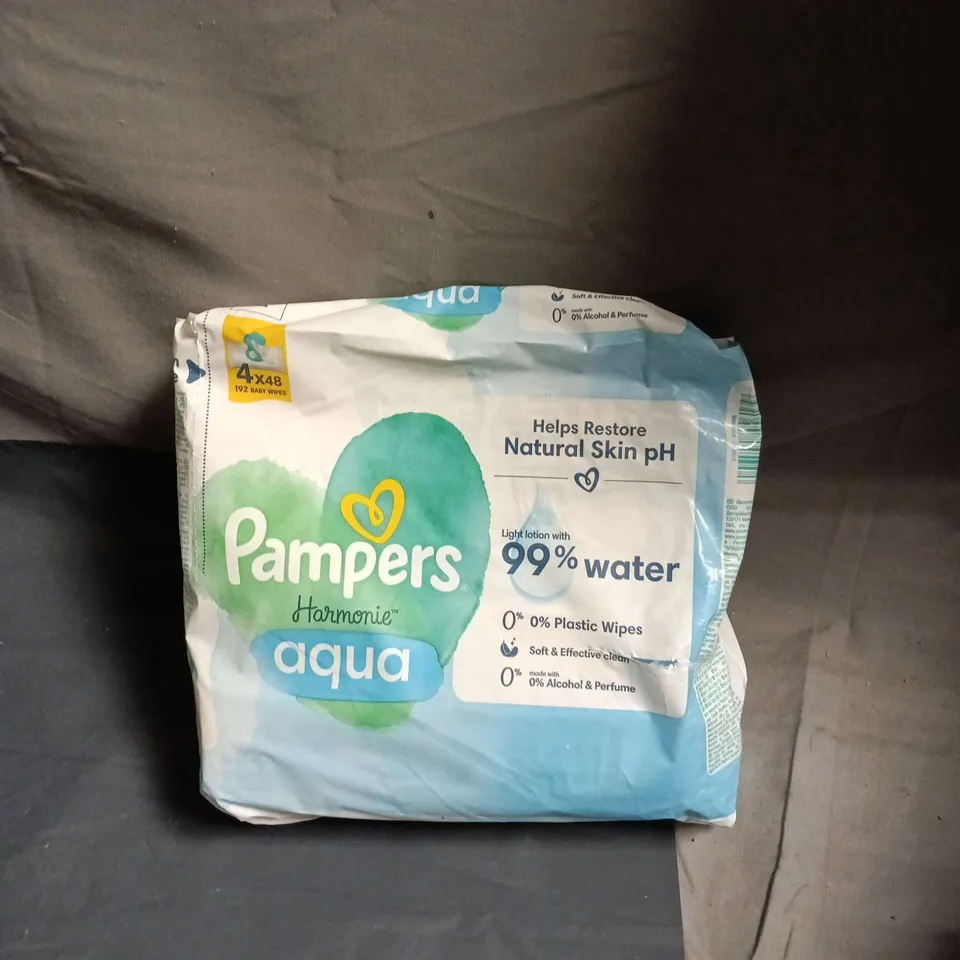 APPROXIMATELY 4 ASSORTED HEALTH AND BEAUTY ITEMS INCLUDING JOHNSONS COTTON BUDS PAMPERS WIPES 