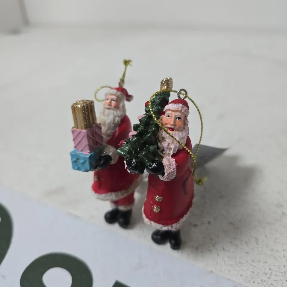 BOX OF APPROX 12 GISELA GRAHAM LONDON VINTAGE CHRISTMAS SANTA HANGING ORNAMENTS