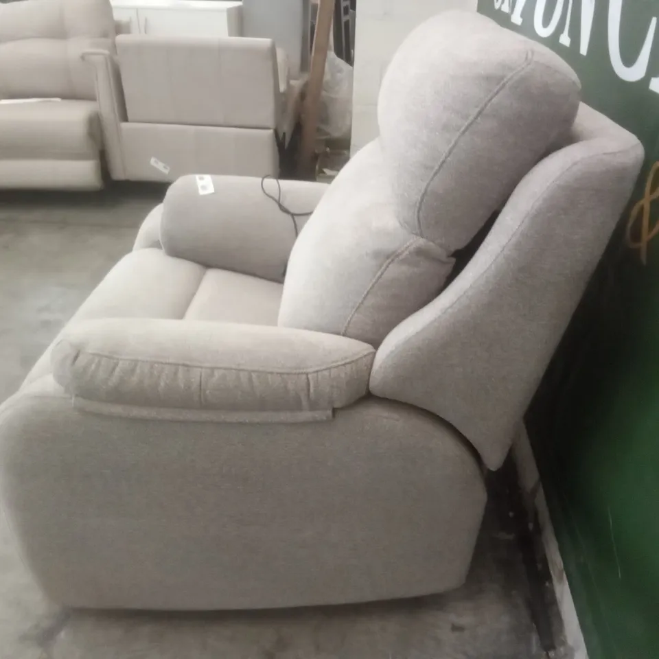 DESIGNER G PLAN MADE KINGSBURY ELECTRIC RECLINER CHAIR - GERONA CAMEL FABRIC 
