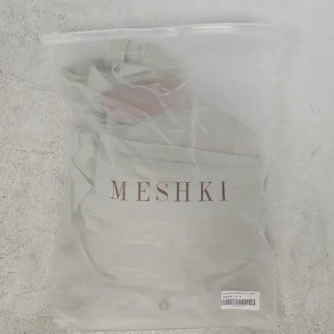 BAGGED MESHKI CAIRA CHIFFON SCARF MAXI DRESS IN SAGE SIZE MEDIUM