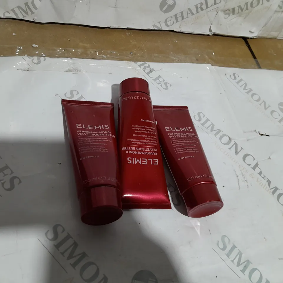 3 ASSORTED ELEMIS VELVET BODY BUTTER LOTIONS 100ML