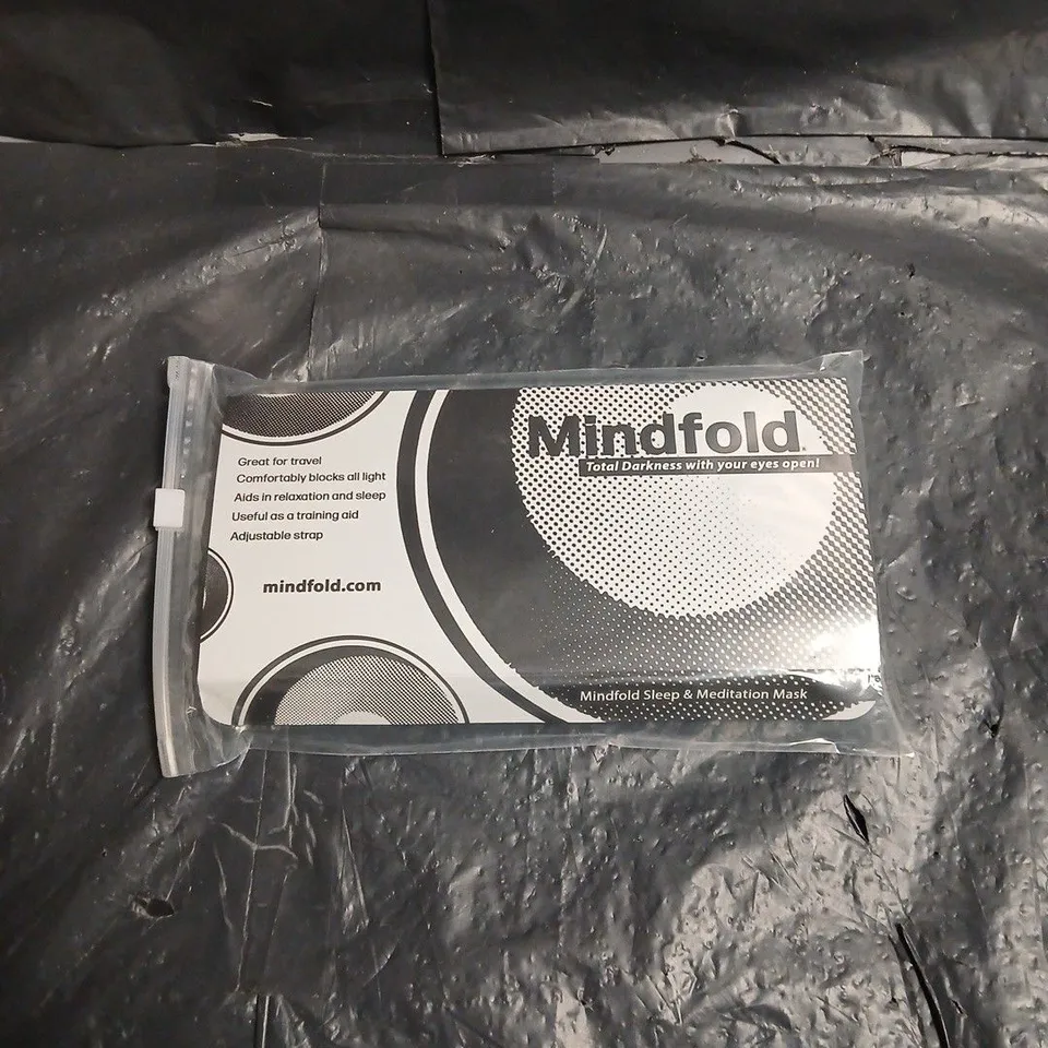 APPROXIMATELY 16 MINDFOLD SLEEP & MEDITATION MASKS IN BLACK - ADJUSTABLE STRAP