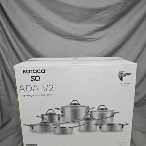 KARACA ADA V2 12-PIECE STAINLESS STEEL COOKWARE SET – BOXED