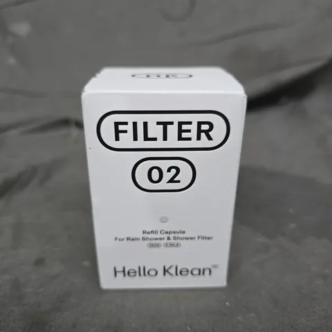 BOXED AND SEALED HELLO KLEAN FILTER 02 REFILL CAPSULE FOR RAIN SHOWER & SHOWER FILTER
