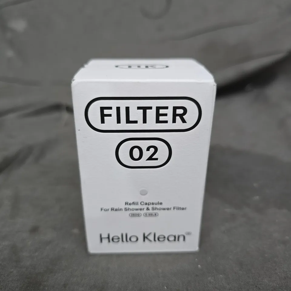 BOXED AND SEALED HELLO KLEAN FILTER 02 REFILL CAPSULE FOR RAIN SHOWER & SHOWER FILTER