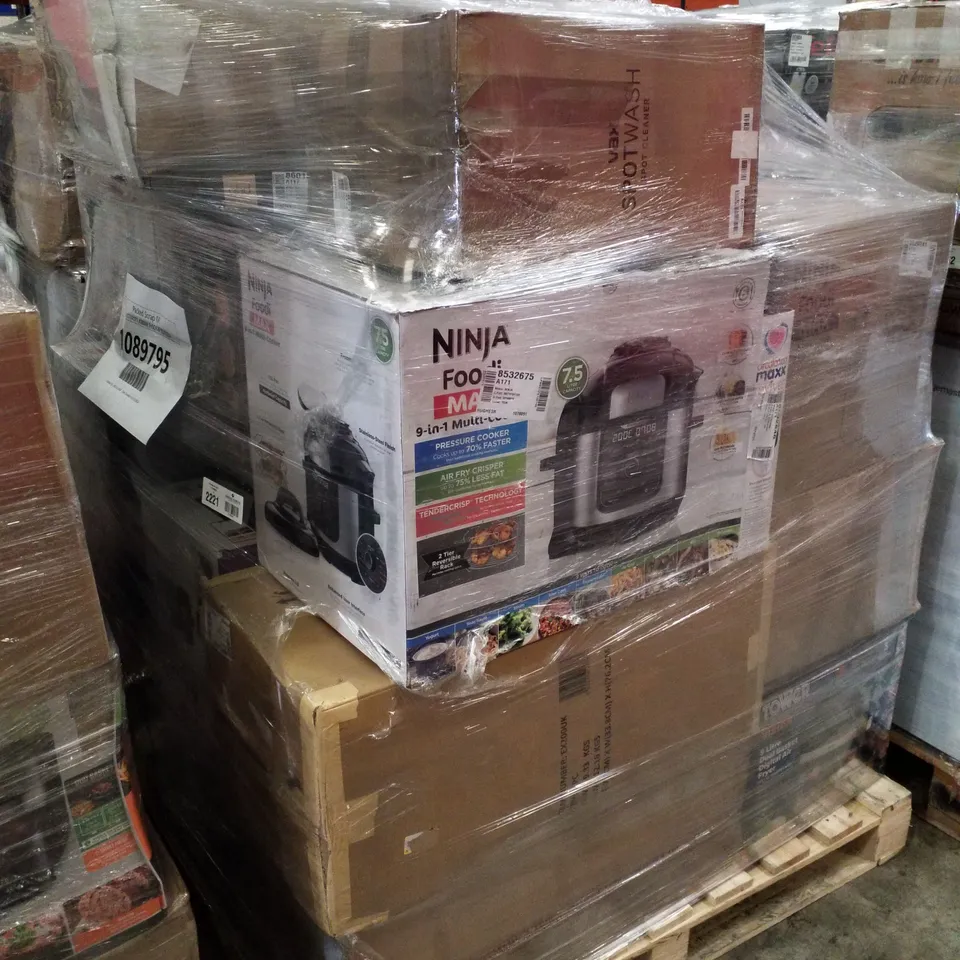 PALLET OF APPROXIMATELY 25 UNPROCESSED RAW RETURN HOUSEHOLD AND ELECTRICAL GOODS TO INCLUDE;