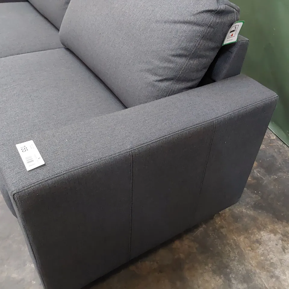 DESIGNER   THREE SEATER SOFA GREY FABRIC 