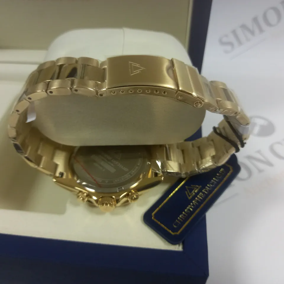 BOXED CHRISTOPHE DUCHAMP GENTS SWISS MOVEMENT GRAND MONT IP WATCH
