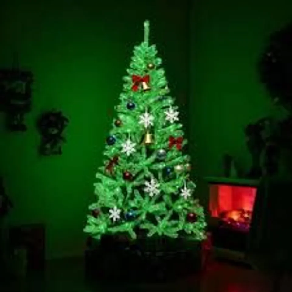 BOXED COSTWAY 180 CM GLOW-IN-THE-DARK ARTIFICIAL CHRISTMAS TREE
