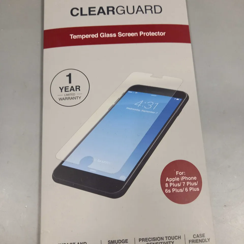 BOX OF APPROXIMATELY 200 BRAND NEW CLEARGUARD TEMPERED GLASS SCREEN PROTECTORS FOR APPLE IPHONE XS/IPHONE X