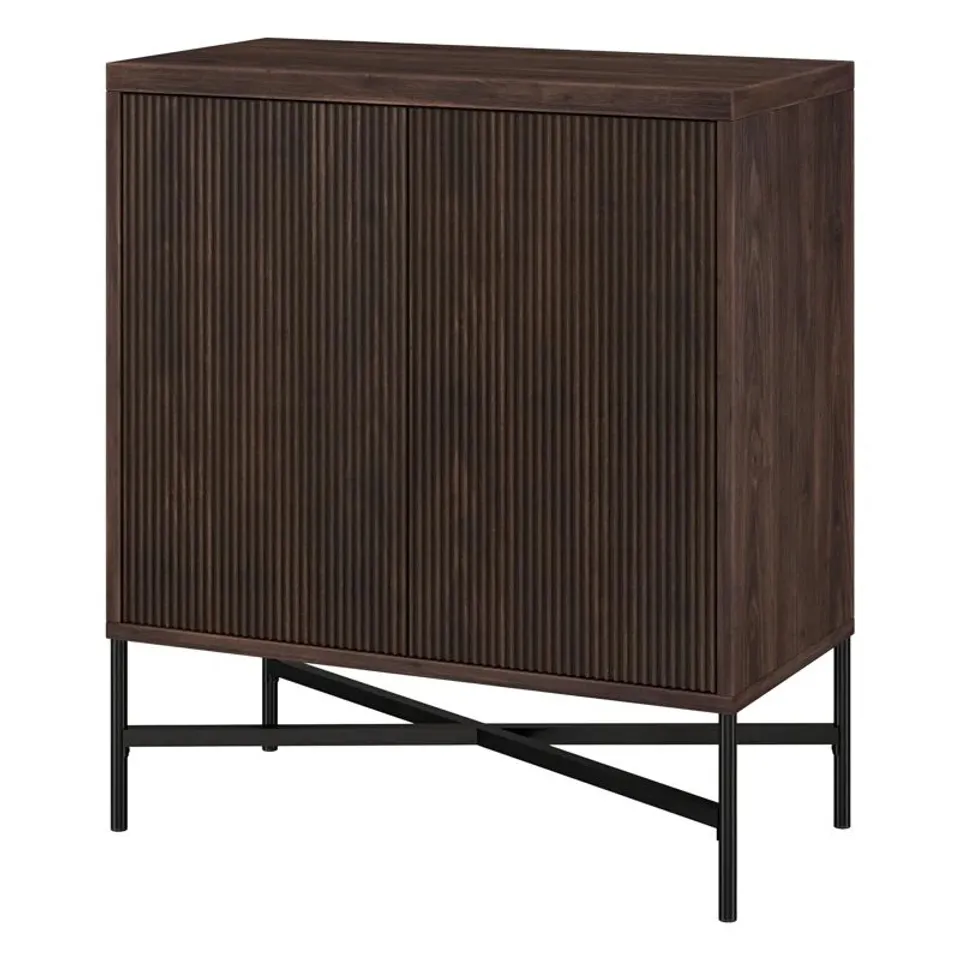 BOXED LATITUDE RUN LAKEASHA 2 DOOR CABINET ACCENT CHEST - ALDER BROWN