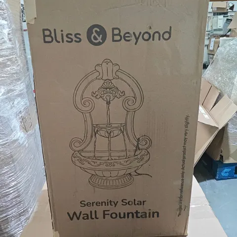 BLISS & BEYOND SERENITY SOLAR WALL FOUNTAIN