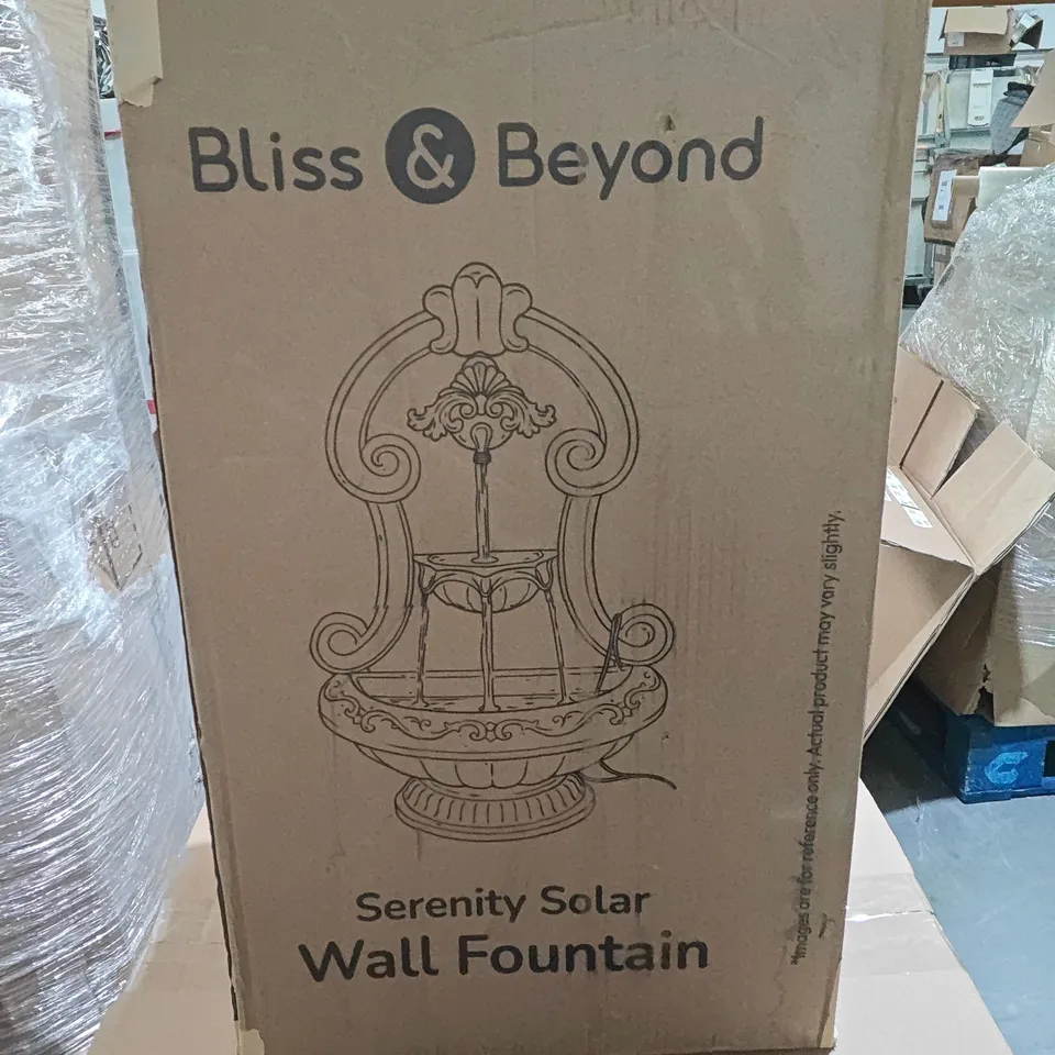 BLISS & BEYOND SERENITY SOLAR WALL FOUNTAIN
