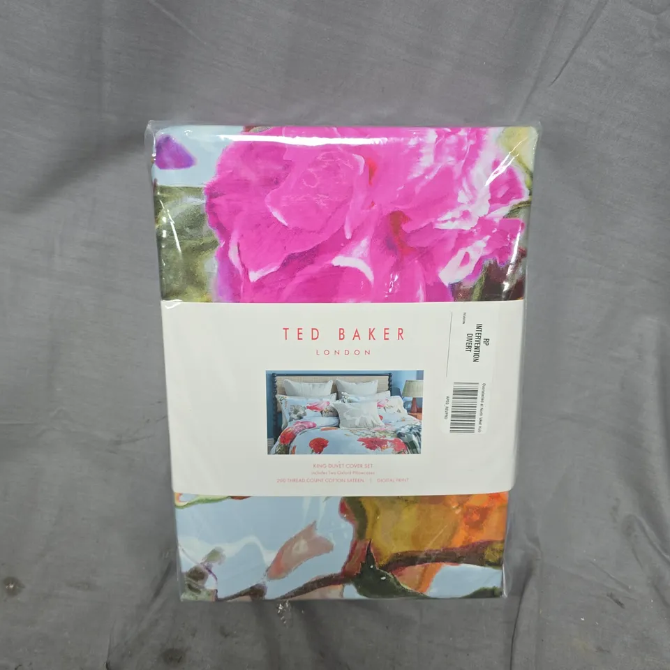 TED BAKER LONDON FLORAL PRINT KING DUVET COVER SET