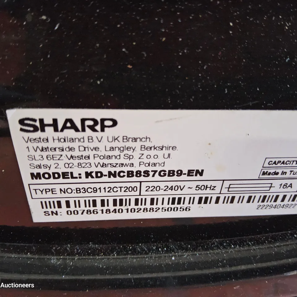 SHARP 8KG CONDENSER TUMBLE DRYER BLACK Model KD-NCB8S7PB9