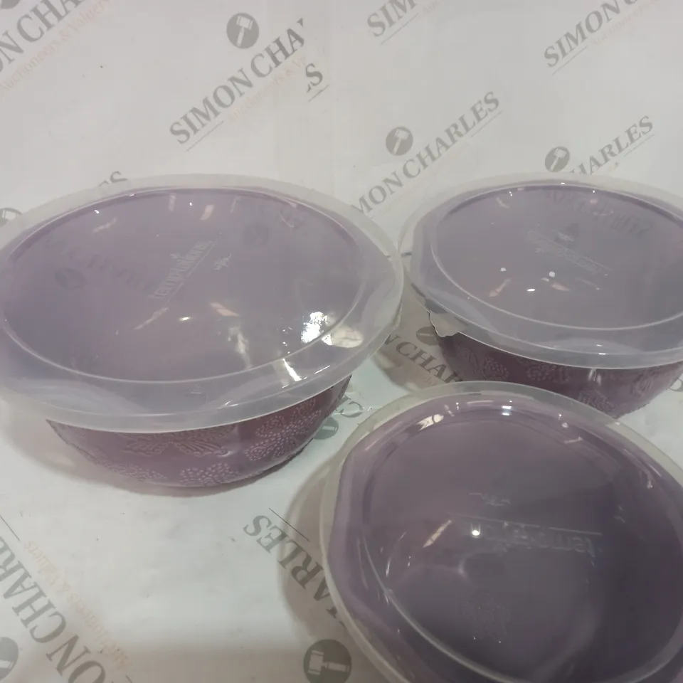 TEMP-TATIONS ALL A FLUTTER NESTING 1-2-3 BOWL SET