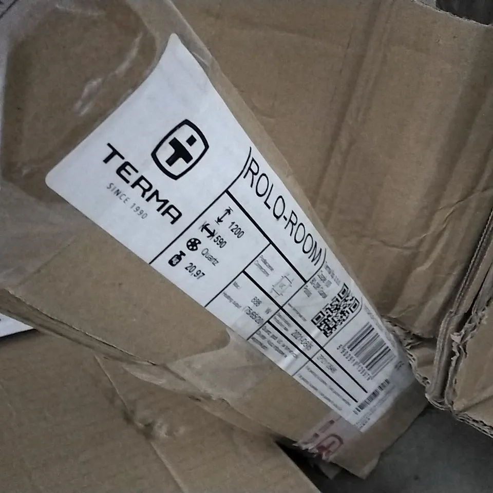 BOXED TERMA ROLO-ROOM 120 X 59CM QUARTZ RADIATOR