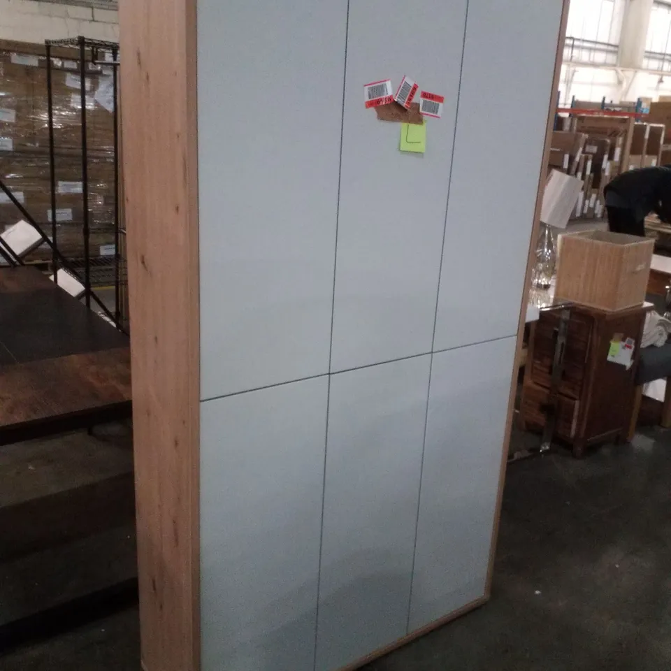 32 PAIR SHOE STORAGE CABINET - GREY/OAK WOOD