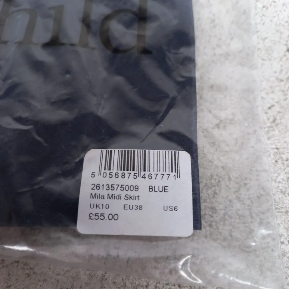 NOBODYS CHILD MILA MIDI SKIRT – BLUE, UK10 (EU38) (US6) 