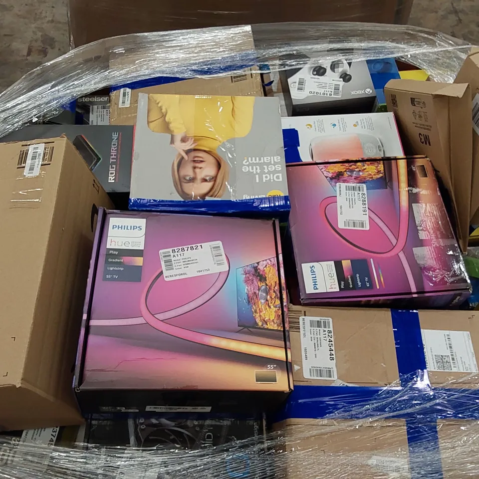 PALLET OF APPROXIMATELY 129 UNPROCESSED RAW RETURN HIGH VALUE ELECTRICAL GOODS TO INCLUDE;