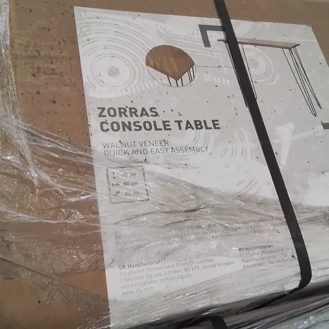 PALLET CONTAINING A LARGE QUANTITY OF BRAND NEW ZORRAS CONSOLE TABLES