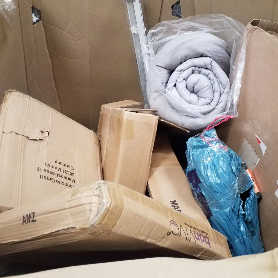 PALLET CONTAINING ASSORTED PRODUCTS INCLUDING AIR MULTIPLIER TOWER FAN, ROLLER BLIND, AQUARIUM LIGHT, KNITTING MACHINE, SELF HEALING CUTTING MAT