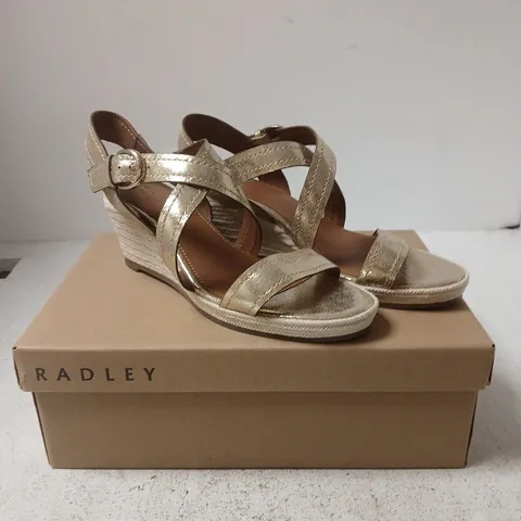 RADLEY LADIES' SOFT GOLD SANDALS – UK 6 