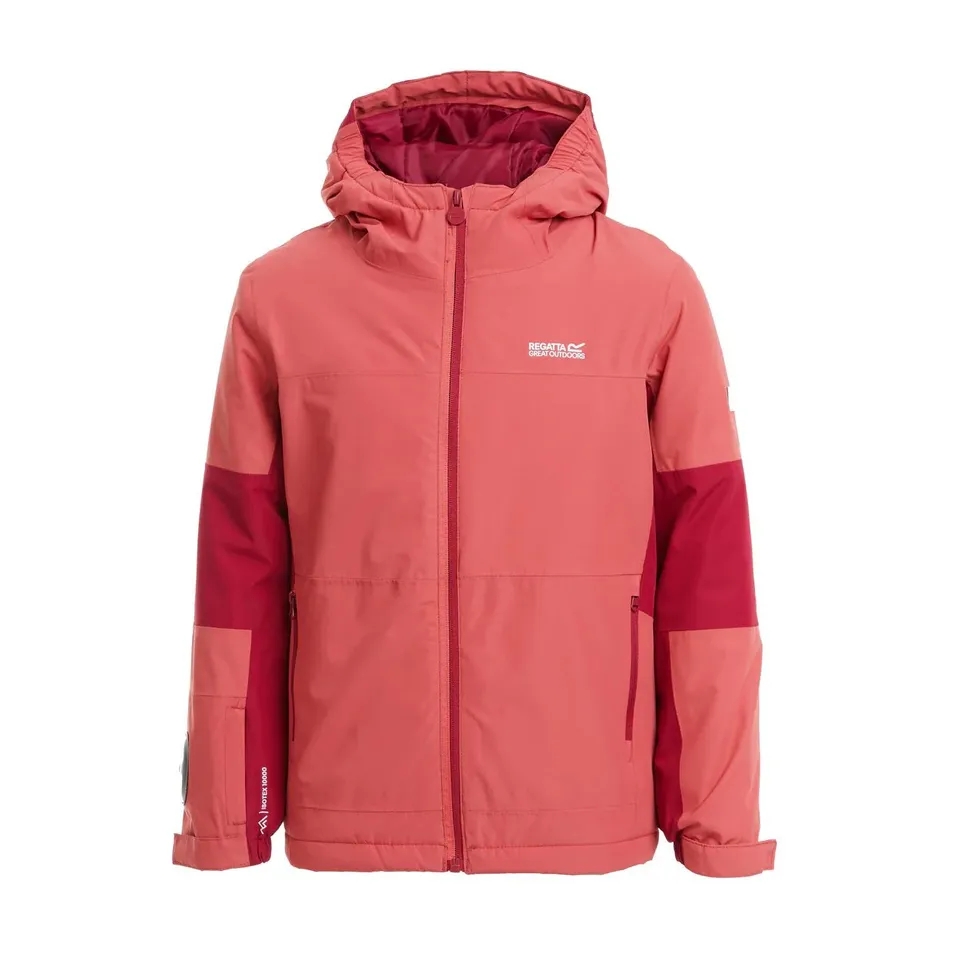 BRAND NEW REGATTA KIDS BEAMZ IV WATERPROOF JACKET IN MINERAL RED/RUMBA RED SIZE UK 11-12 YEARS