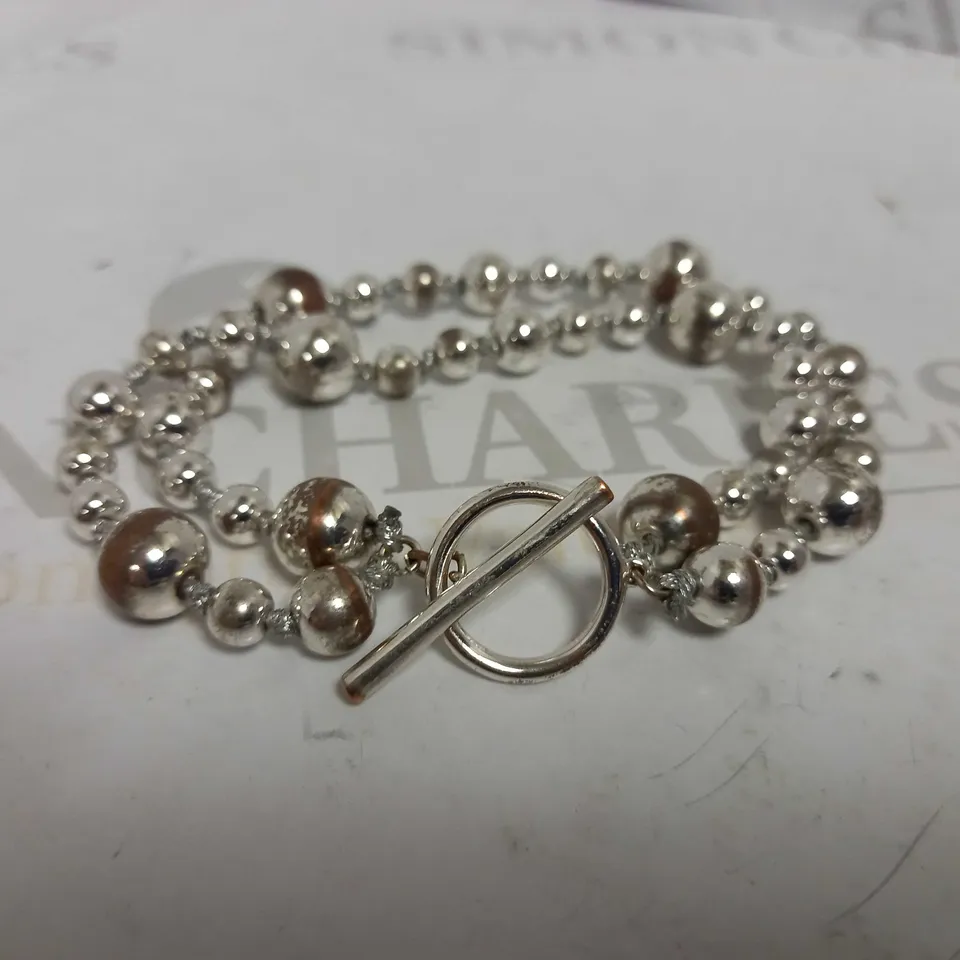 KATE THORNTON SILVER ARTISAN BALL BRACELET SILVER RRP £50