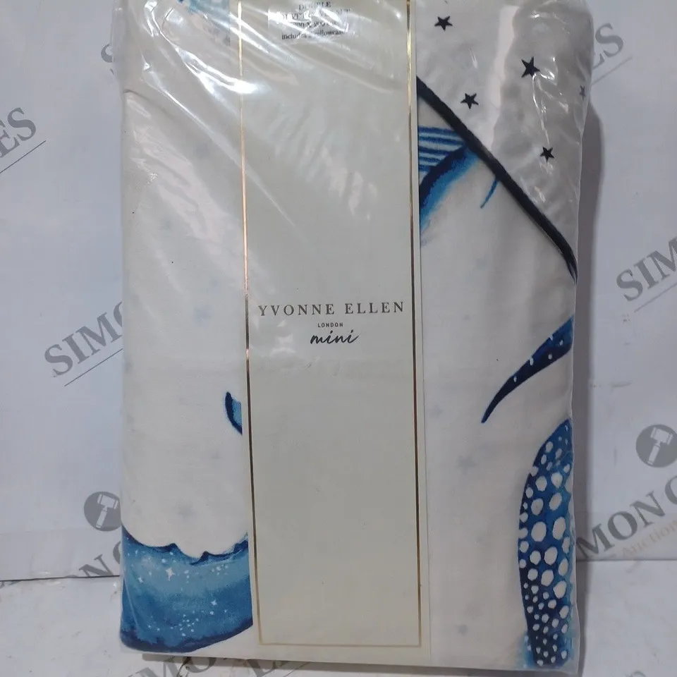 YVONNE ELLEN DOUBLE DUVET COVER SET IN WHALE PATTERN