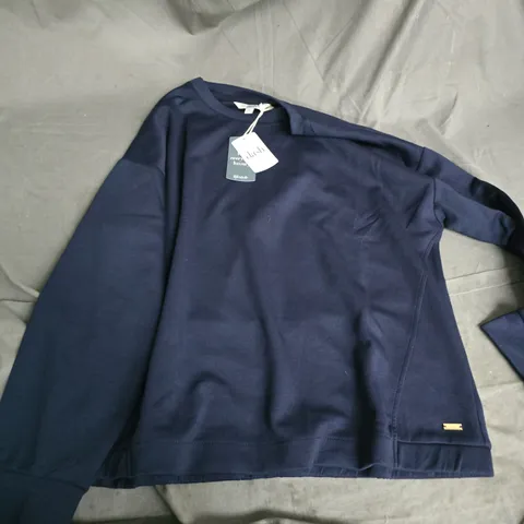 DASH LIFESTYLE NAVY LONG-SLEEVE TOP – SIZE P