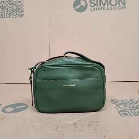 PAUL COSTELLOE GREEN LEATHER CROSSBODY BAG