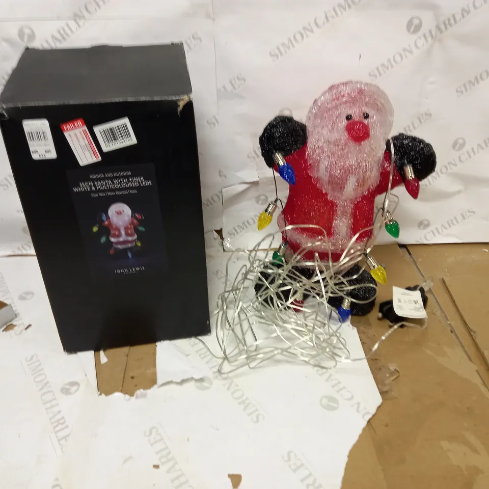 35CM JOHN LEWIS SANTA WITH TIMER LEDS 