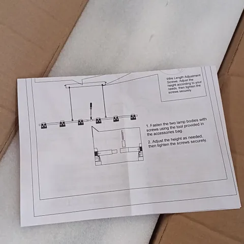 BOXED HANGING LIGHT FIXTURE (1 BOX)