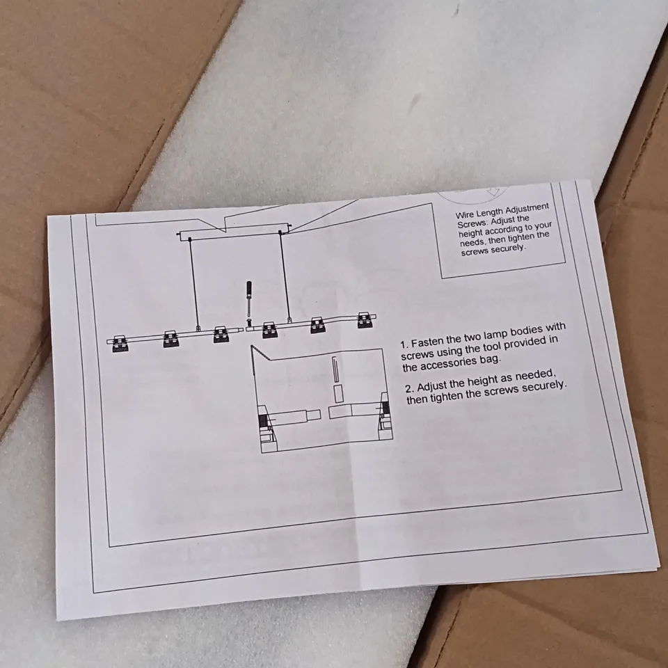 BOXED HANGING LIGHT FIXTURE (1 BOX)