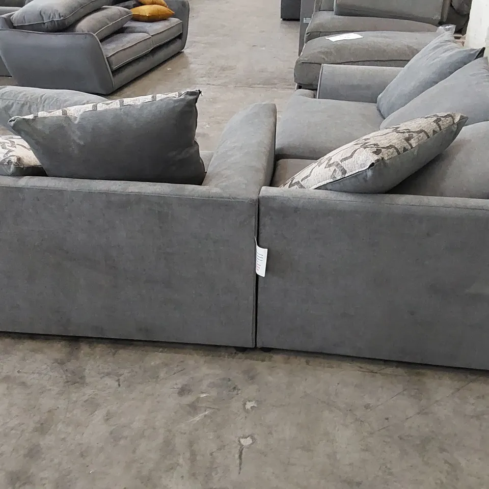 QUALITY DESIGNER ARABELLA CORNER SOFA GREY FABRIC (MISS-MATCHED PARTS)