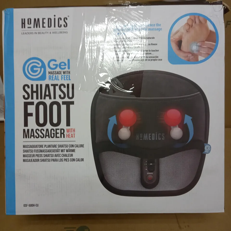 BOXED HOMEDICS SHIATSU FOOT MASSAGER WITH HEAT GSF-500H-EU