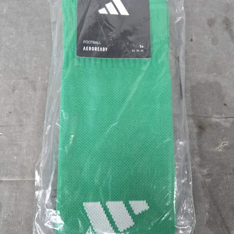 ADIDAS AEROREADY FOOTBALL KIDS TEAM SLEEVE 23 SOCKS IN GREEN/WHITE SIZE KXL
