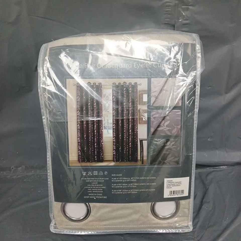 HOME CURTAINS FULLY LINED JACQUARD 90X90"
