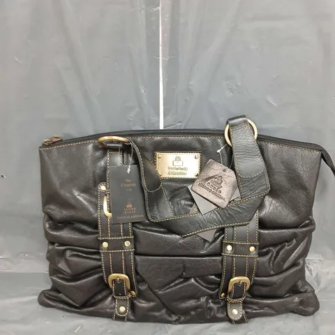 TOMMY & KATE LIMITED EDITION LEATHER BAG IN BLACK