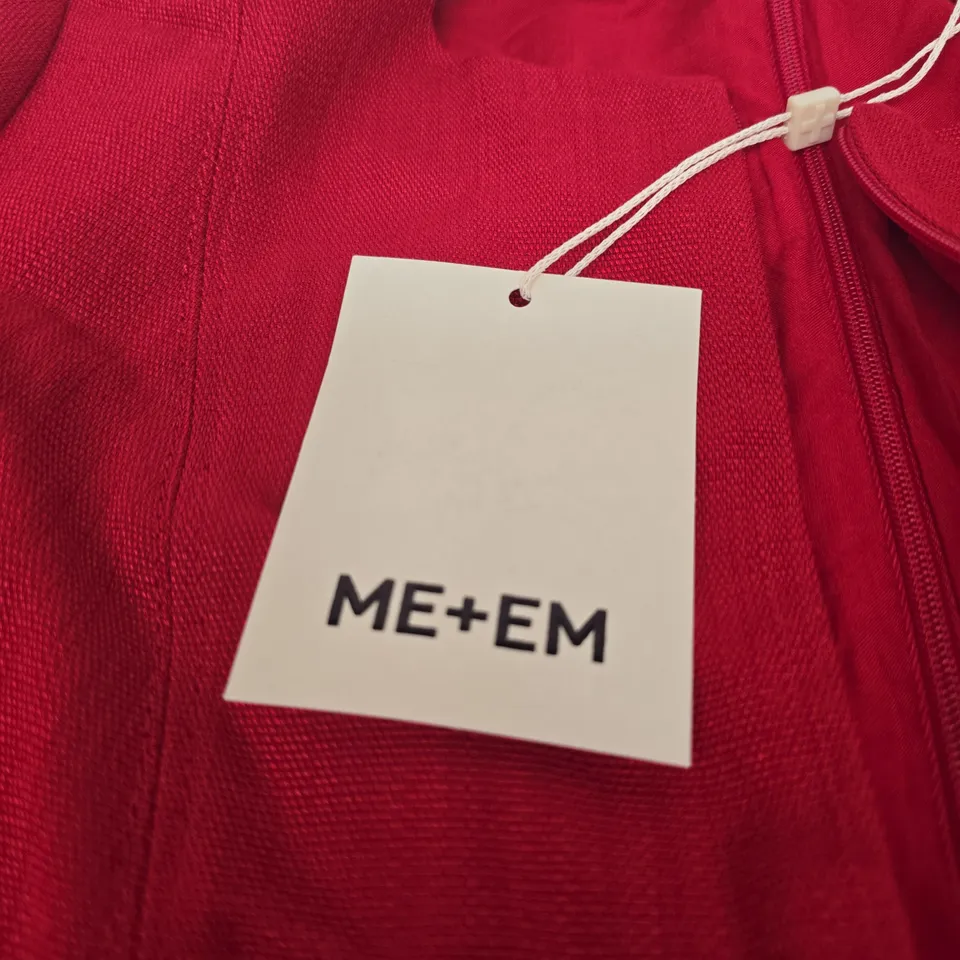 ME+EM RUBY RED PANELLED FIT AND FLARE MAXI DRESS – UK 12 (US 8, EU 40)