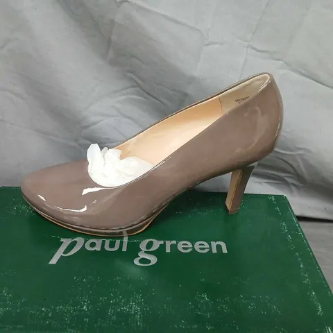 PAUL GREEN WOMEN'S TAUPE PATENT PUMPS β UK 8 (US 10) DESIGNER SHOES
