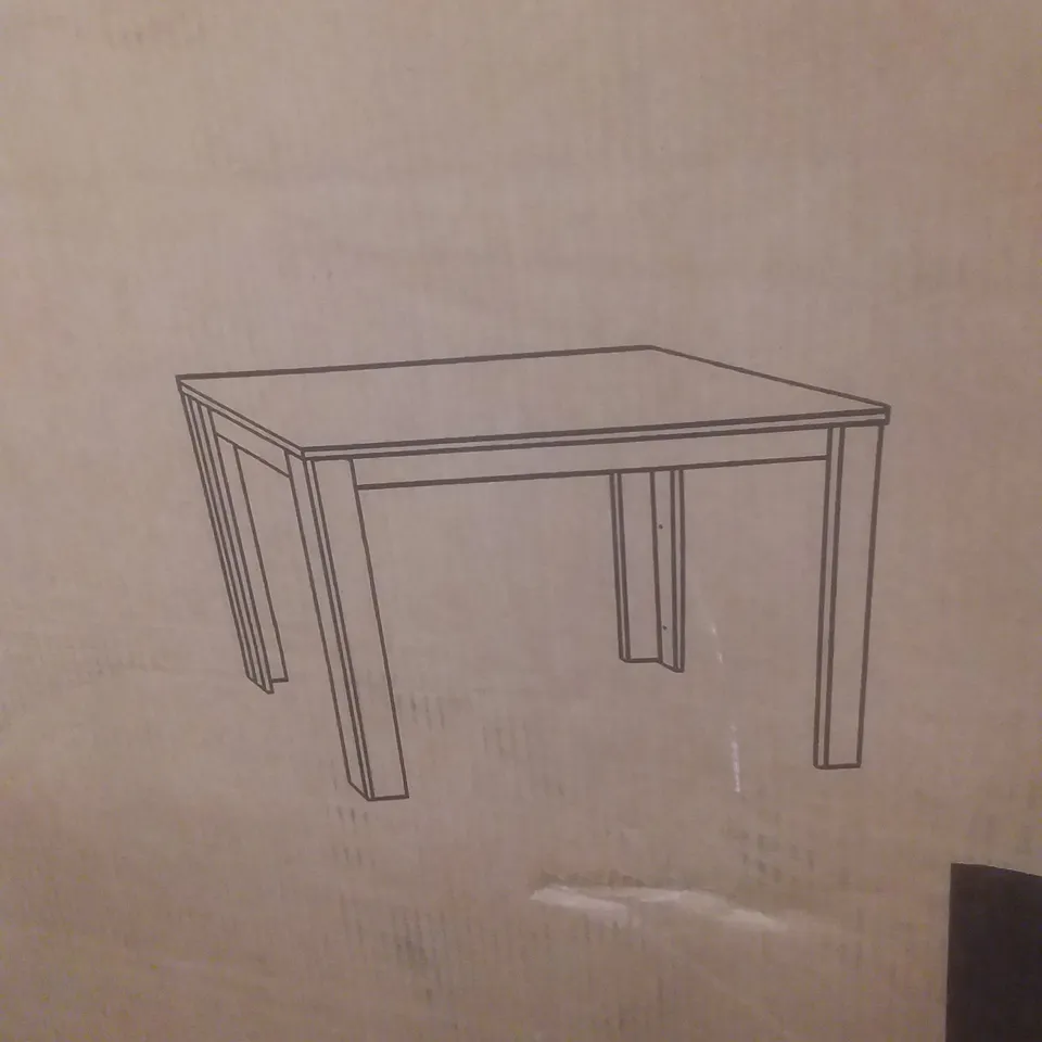 BOXED DINING TABLE GREY AND WHITE