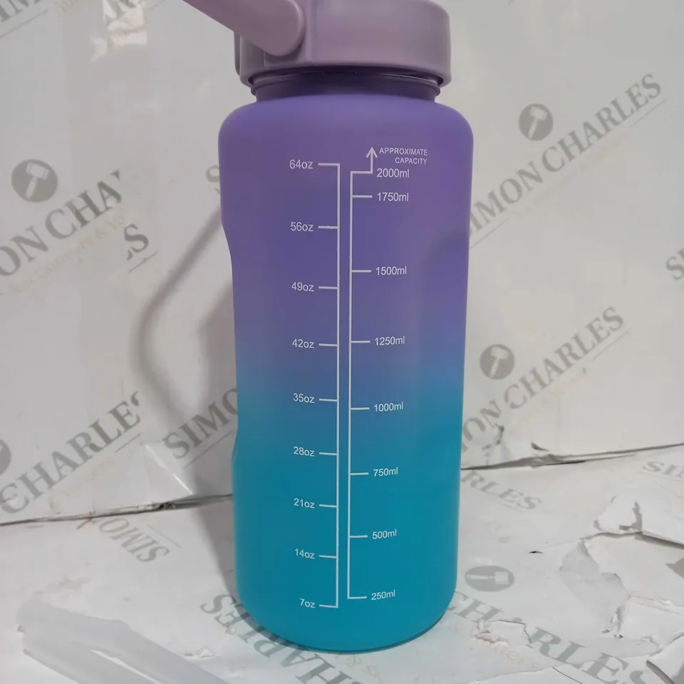 COLOURED 64OZ BOTTLE WITH REMINDERS AND MARKINGS 