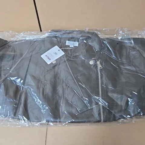 BAGGED TAMSY FAUX LEATHER JACKET - SIZE XL
