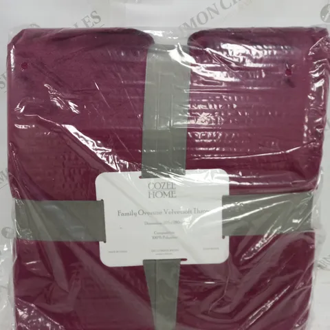 COZEE HOME FAMILY OVERSIZED VELVETSOFT THROW