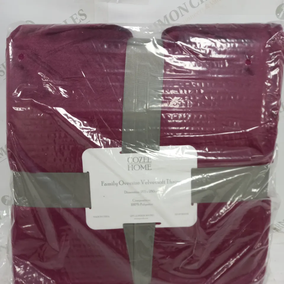 COZEE HOME FAMILY OVERSIZED VELVETSOFT THROW 