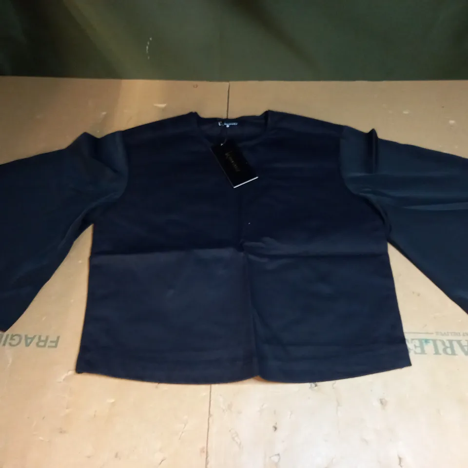 KINTSUGI BLACK CROPPED TOP SIZE 8