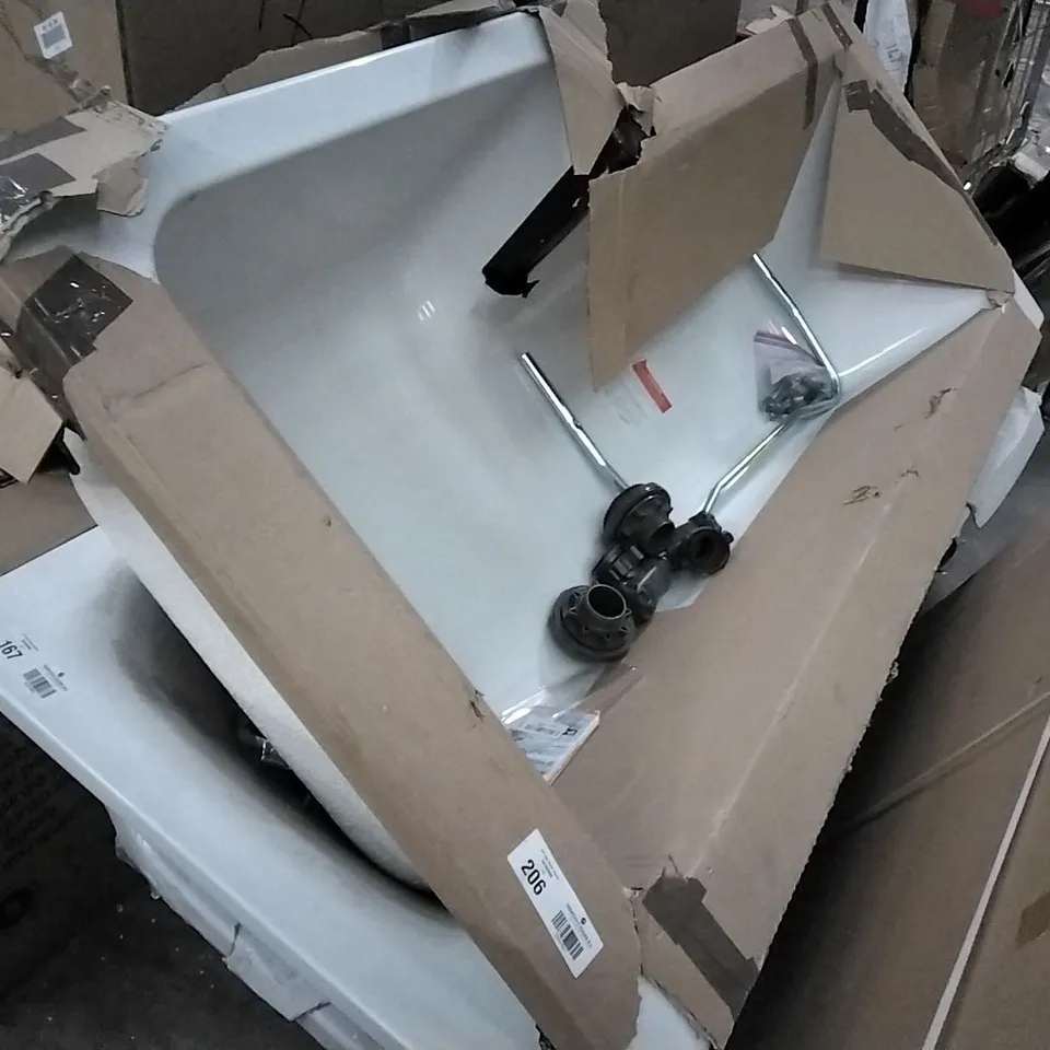 P SHAPED SHOWER BATH