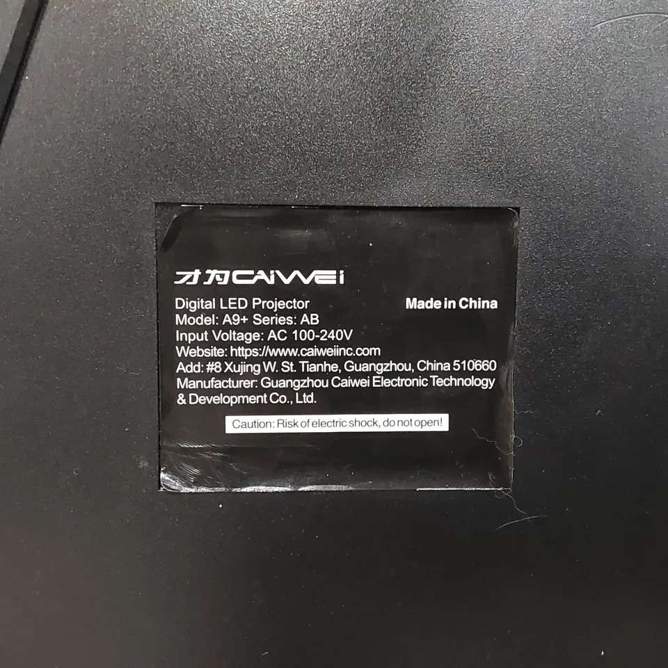 BOXED CAIWEI A9+ AB PROJECTOR (1 BOX)